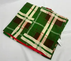 七五三　7才用　四ﾂ身着物　緑地 チェック柄　(アウトレット品)