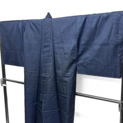 夏用 紗紬 小紋 メンズ着物 身丈142 裄69 藍染 着物 063b - メルカリ