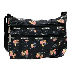 LESPORTSAC(レスポートサック) ショルダーバッグ - 黒×オレンジ×マルチ