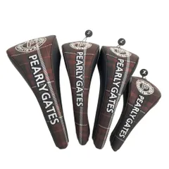 PEARLY GATES パーリーゲイツ  ヘッドカバー 4点セット  ブラウン系 DR/FW×2/UT [240101591424] ゴルフウェア ストスト