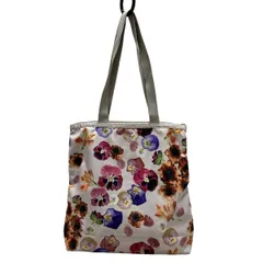 LESPORTSAC(レスポートサック) ハンドバッグ - グレーベージュ×ライトパープル×マルチ 花柄