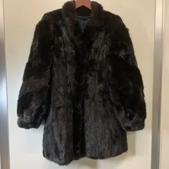 EF1031-2-2「美品」SAGA MINK サガミンク 高級ミンクファーコート ダークブラウン