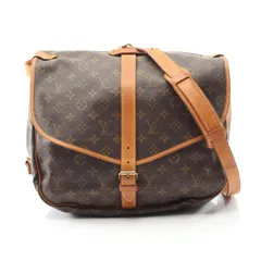 ルイ・ヴィトン LOUIS VUITTON ショルダーバッグ ソミュール35 モノグラム M42254 PVCコーティングキャンバス レザー ソミュール35 レディース Used B