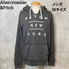 Abercrombie&Fitch　アバクロンビーアンドフィッチ　パーカー　プルオーバー　MUSCLE　裏起毛　チャコールグレー　Mサイズ　メンズ　【B-1】
