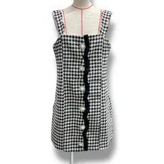 sister jane シスタージェーン Cher Tweed Mini Dress ミニドレス ワンピース ツイード ビジュー BEAMS ビームス ブラック ホワイト 黒 白 サイズS レディース 秋 冬 ゴーゴー古着マルイ北千住店 23 No.1446