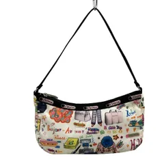 LESPORTSAC(レスポートサック) ショルダーバッグ - 白×黒×マルチ
