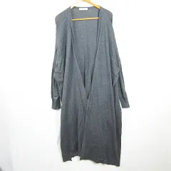 アメリカンホリック AMERICAN HOLIC ロング カーディガン 前開き 長袖 綿 F グレー kz10857