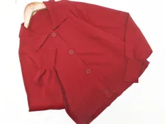 mysty woman ミスティウーマン 襟付き ニット カーディガン sizeF/赤 ◇■ レディース