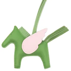 エルメス HERMES バッグチャーム ロデオPM ペガサス アニョーミロ ヴェールユッカ×ヴェールクリケット×モーヴペール 緑 ピンク  B刻印(2023年製) 【箱】【中古】