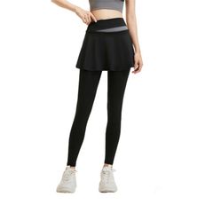 SUKALA】ショートパンツ付きベーシックレギンス(L/ネイビーブルー