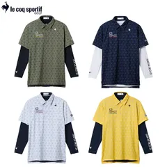 ルコック ゴルフ LG5FTZ00M 長袖インナー付き 半袖 ポロシャツ