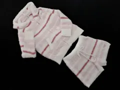 gelato pique ジェラートピケ ボーダー パーカー パンツ セットアップ ルームウェア sizeF/ピンク ◇■ レディース