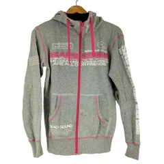 ユーズドフルギ USED古着 BEACH SOUND 両面プリント フルジップパーカー レディース JPN：S 