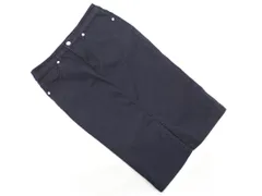 nano universe ナノユニバース ストレッチ フロントスリット タイト スカート size38/濃紺 ■■ レディース