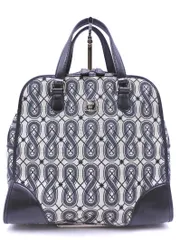 ANNA SUI アナスイ 総柄 トート バッグ 黒ｘグレー ■■ レディース