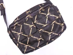 LONGCHAMP ロンシャン レザー 総柄 ショルダー バッグ ダークブラウン ■■ レディース