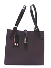 HIROKO KOSHINO ヒロココシノ 持ち手ベルト付き トート バッグ ダークブラウン ■■ レディース