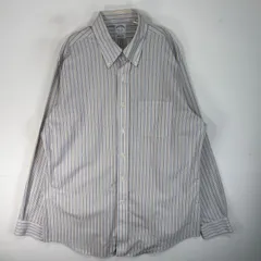 古着 ブルックスブラザーズ Brooks Brothers 長袖シャツ ストライプ 胸ポケ REGENT L  ホワイト系 マルチカラー メンズ