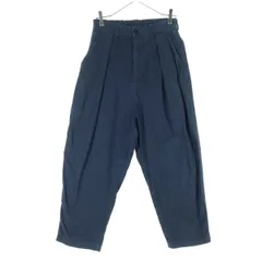 美品 Ordinary fits オーディナリーフィッツ テーパード ダック パンツ 1 ブルー レディース 古着