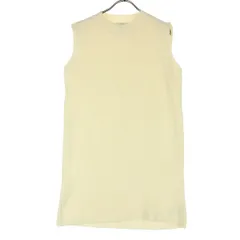 emi+ エミプラス ノースリーブ ニット 膝丈ワンピース ホワイト レディース 古着