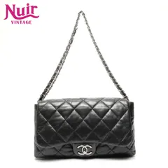 CHANEL シャネル ショルダーバッグ 13番台 2009-2010 ラムスキン マトラッセ アコーディング フラップ【中古】