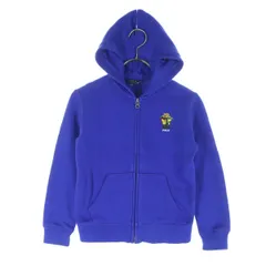 RALPH LAUREN ラルフローレン ポロベアー 長袖 ジップパーカー 6 ブルー キッズ 古着