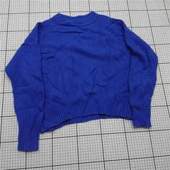 ◇ ⊇ 【ジャーナルスタンダード JOURNAL STANDARD】ブルー系 リブニット セーター レディース Mサイズ E  【1509190006971】