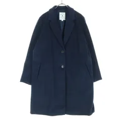 niko and... ニコアンド 長袖 チェスターコート 4 ネイビー レディース 古着