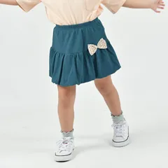 [ダークブルー]子供服 スカート ベビー キッズ マタニティ スカッツ 女の子 インナー付き ストレッチ ウエストゴム 1分丈 夏 90 100 110 evercloset ever closet エバクロ エバークローゼット