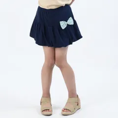 [ネイビー]子供服 スカート ベビー キッズ マタニティ スカッツ 女の子 インナー付き ストレッチ ウエストゴム 1分丈 夏 90 100 110 evercloset ever closet エバクロ エバークローゼット