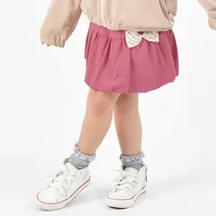 [ダークピンク]子供服 スカート ベビー キッズ マタニティ スカッツ 女の子 インナー付き ストレッチ ウエストゴム 1分丈 夏 90 100 110 evercloset ever closet エバクロ エバークローゼット