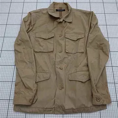 ◇ ⊇ ナノ・ユニバース nano・universe ミリタリージャケット ベージュ系 メンズ Mサイズ E  【1511100005585】