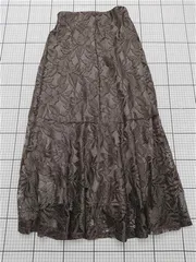 ◇ ⊂ クラシカルエルフ CLASSICAL ELF レースロングスカート ブラウン系 M レディース E  【1511100006780】