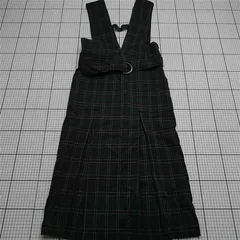 ◇ ⊂ ワンピース ステュディオス STUDIOUS チェック柄ジャンパースカート 209511003 レディース 日本サイズ2 ブラック系 E  【1511100007213】