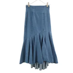 SNIDEL スナイデル ロング丈 デニム マーメイドスカート 0 ブルー レディース 古着