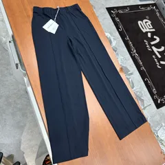 朝生田178　LEONARD　レオナール　ロングパンツ　ズボン　ネイビー　紺　レーヨン　サラサラ　ウエストゴム　ビジネス　シンプル　タグ付き　レディース　かんてい局松山朝生田店のサムネイル