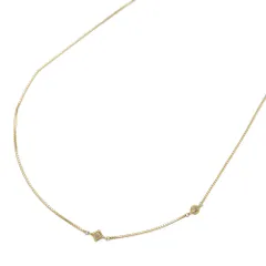 (年末セール) 0.05ct/2P･ダイヤモンドネックレス･ペンダント/K18YG/750-2.0g/イエローゴールド 翌日配送可【♀】【S】【レディース】★■592817【中古】