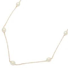 (年末セール) TIFFANY＆Co. ティファニー エルサペレッティ ステーション 9P･イケチョウ パール ネックレス/K18YG/750-5.1g/イエローゴールド【♀】【S】【レディース】★■594662【中古】