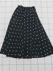 ◇ ⊂ アーバンリサーチ URBAN RESEARCH ドット柄フレアスカート ブラック系 レディース E  【1511110022695】
