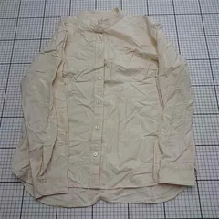 ◇ Θ 無印良品 シンプル系 長袖 長袖シャツ サイズL ベージュ系 レディース E  【1511250000829】