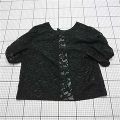 ◇ ⊂ ディスコート シンプル系 半袖 半袖シャツブラウス サイズ表記なし ブラック系 レディース E  【1511250001710】