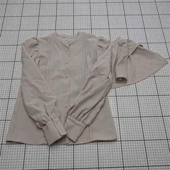 ◇ ⊂ dazzlin ダズリン 可愛い系 長袖 ケープカラー付ピンタックブラウス サイズF ホワイト系 レディース E  【1511250001659】