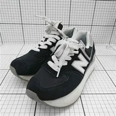 ◇ Θ New Balance ニューバランス カジュアル系 スニーカーシューズ サイズ24cm ブラック　ホワイト系 レディース E  【1511250003677】