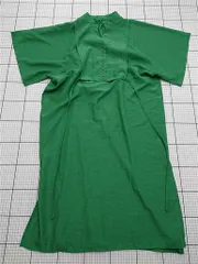 ◇ ⊂ Lowy by corners コーナーズ 透け感 大人系 半袖 ロング ワンピース サイズM グリーン系 レディース E  【1511250004957】