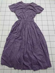 ◇ ⊂ アーバンリサーチ ロッソ 異素材 ドッキング 半袖 ロング ワンピース サイズM パープル系 レディース E  【1511250004872】