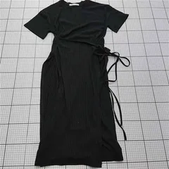 ◇ ⊂ by muni:r バイムニール シンプル 半袖 ロング ワンピース サイズF ブラック系 レディース E  【1511250004841】のサムネイル