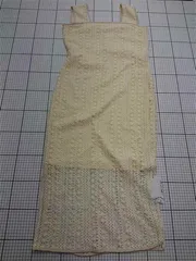 ◇ ⊂ ジュノア 通気性良好 ノースリープ ロング丈 ワンピース サイズM ベージュ系 レディース E  【1511250007248】