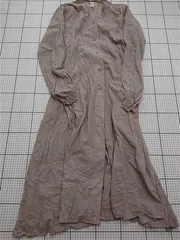 ◇ ⊂ gelato pique ジェラートピケ 透け感 シフォン 長袖 ロング ワンピース サイズONE ベージュ系 レディース E  【1511250005107】