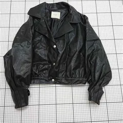 ◇ ⊇ アマイル AMAIL TOKYO フェイクレザーショートジャケット ブラック系 レディース E  【1512010003173】