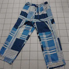 ◇ ⊂ ブルー系パッチワーク柄パンツ 36サイズ レディース E  【1512010003982】